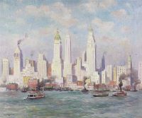 New York Skyline, from a Staten Island Ferry Boat, c. 1940